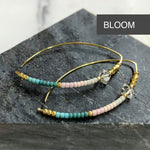 Open Hoop Delicate Beaded Earrings With Herkimer :: Made to Order