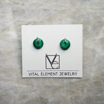 Malachite Stud Earrings :: Made To Order