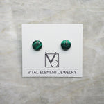 Malachite Stud Earrings :: Made To Order
