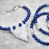 Lapis and Herkimer Bracelet Set by The Vital Element