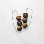Triple Bead Drop Earrings on Sterling Silver or Gold Filled Threaders