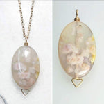 Premium Flower Agate Necklace :: Pillow Oval - Made to Order