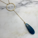 Sun Drop Necklace with Blue Apatite